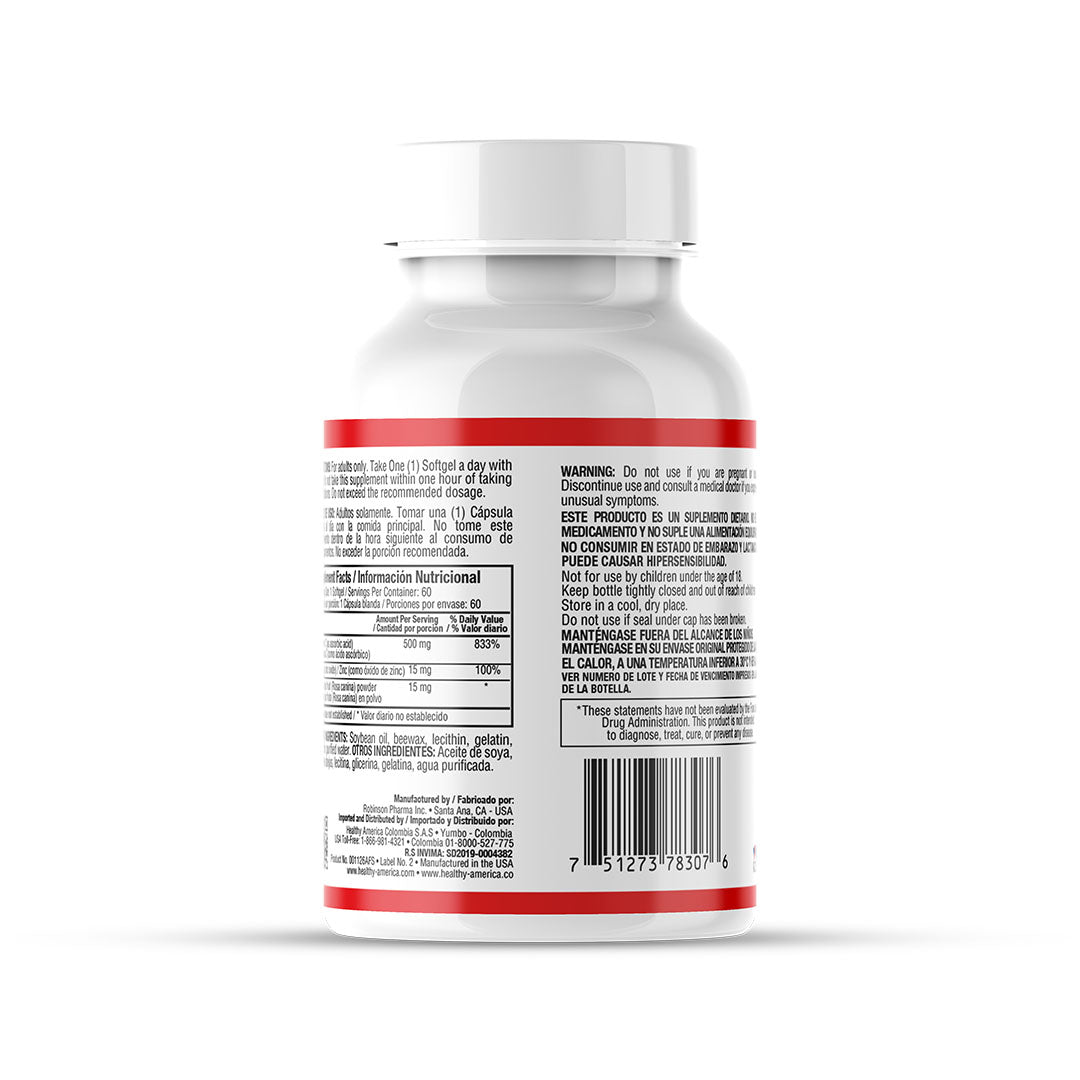 Vitamin C 500 mg Rose Hips