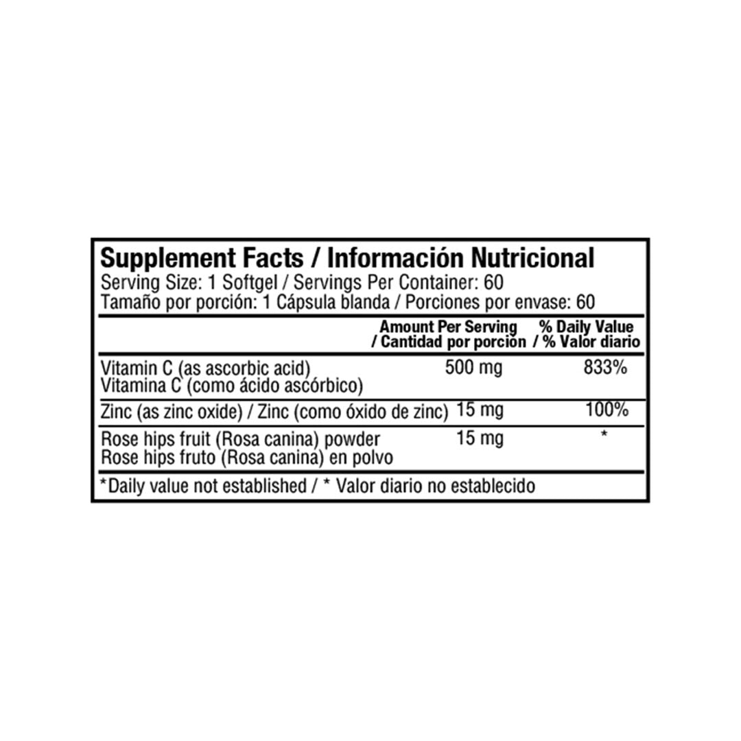 Vitamin C 500 mg Rose Hips