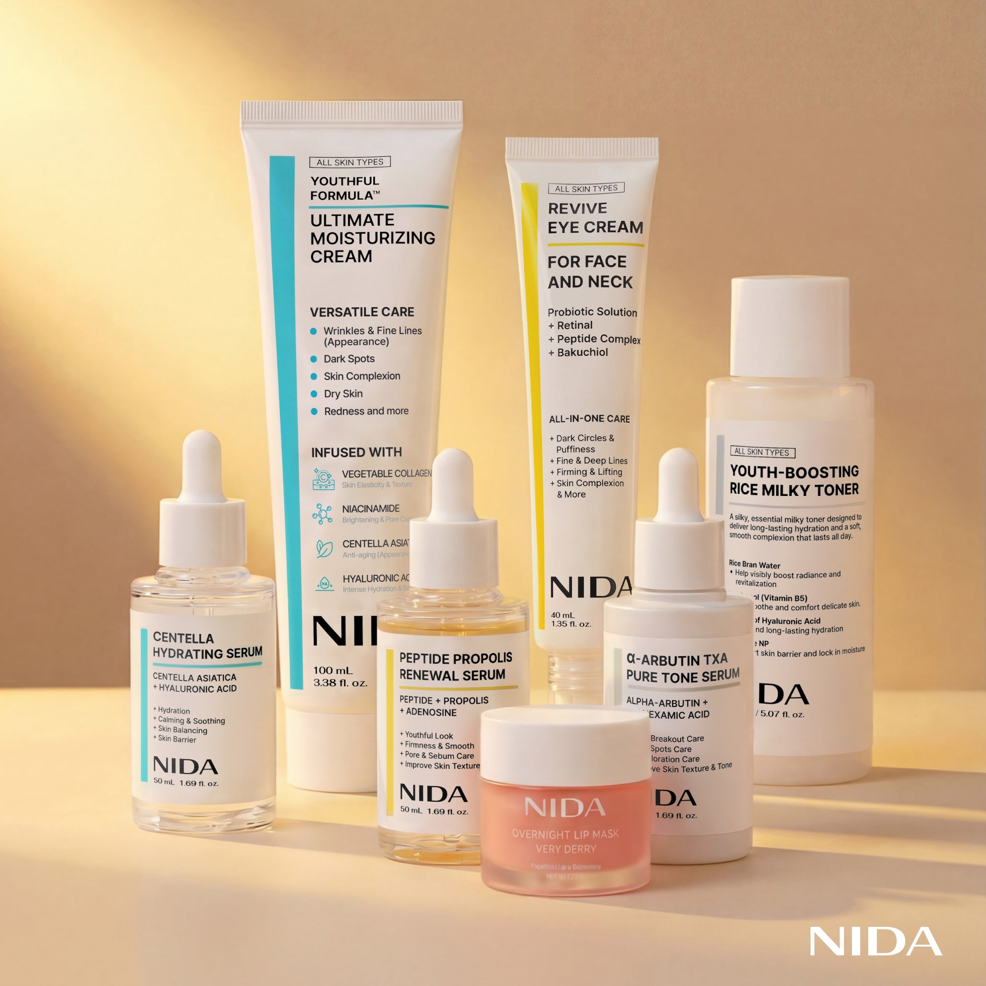 NIDA Super Deal Skincare Set of 7 (Milky Toner)
