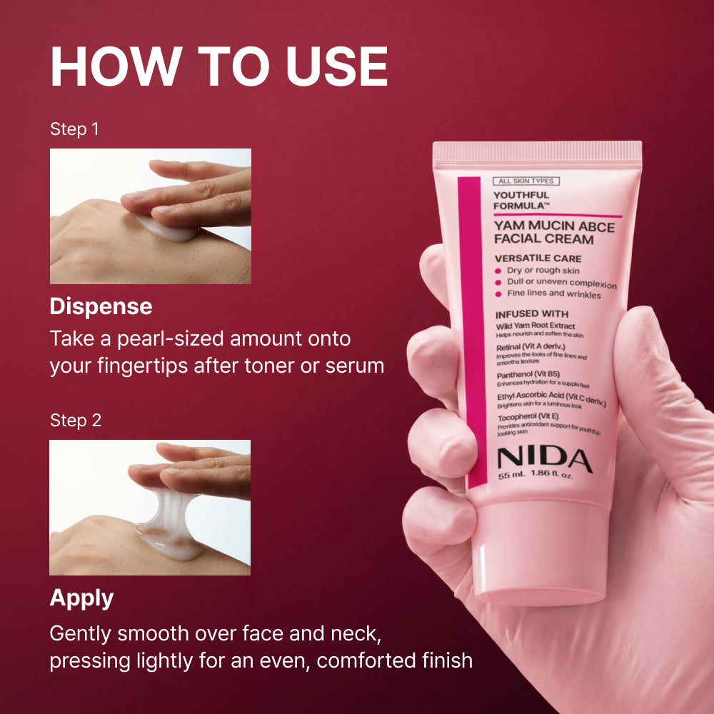 NIDA Youthful Formula™ Yam Mucin  ABCE Facial Cream
