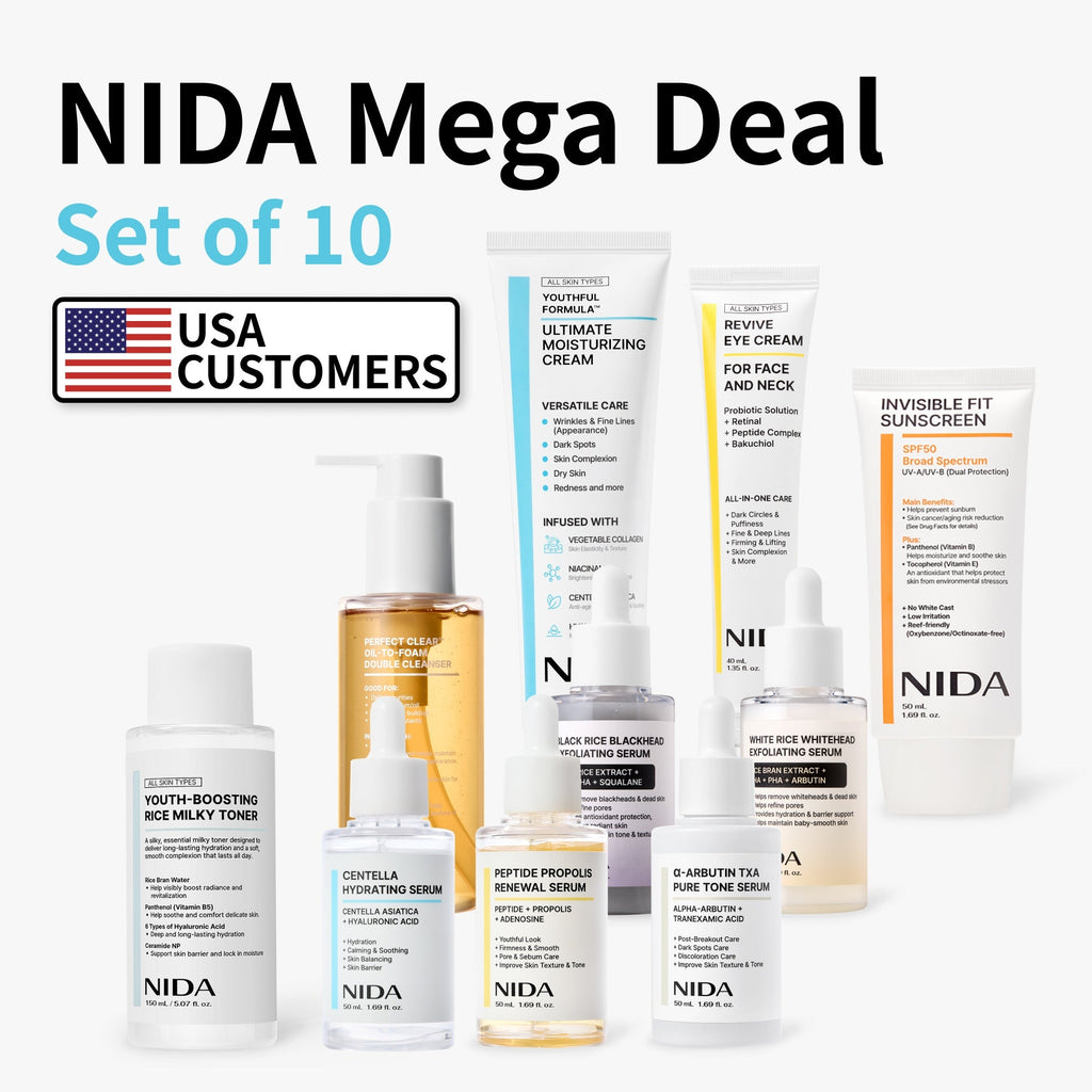 NIDA Mega Deal Skincare Set of 10 (US)