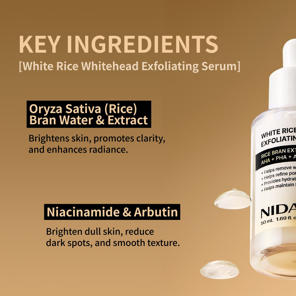 NIDA White Rice Whitehead Exfoliating Serum