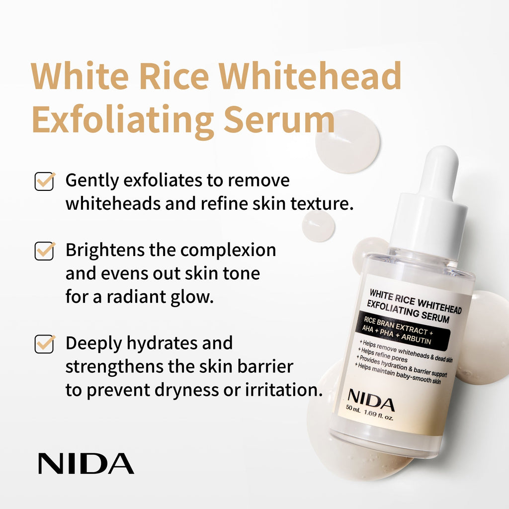 NIDA White Black Exfoliating Serum Duo Bundle