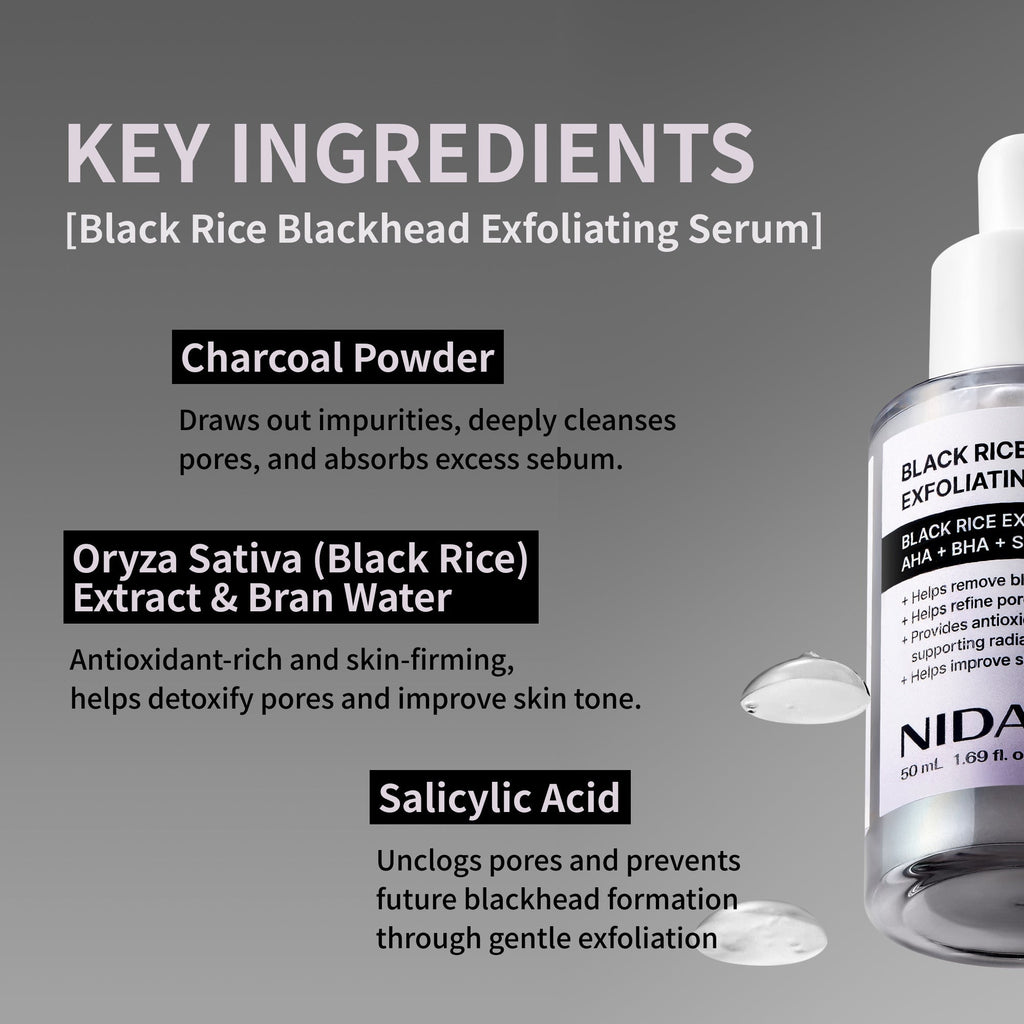 NIDA White Black Exfoliating Serum Duo Bundle