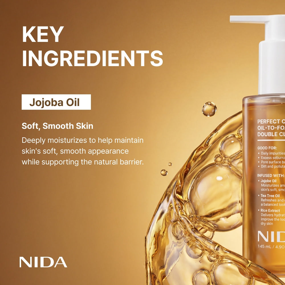 NIDA Perfect Clear™ Oil-to-Foam Double Cleanser