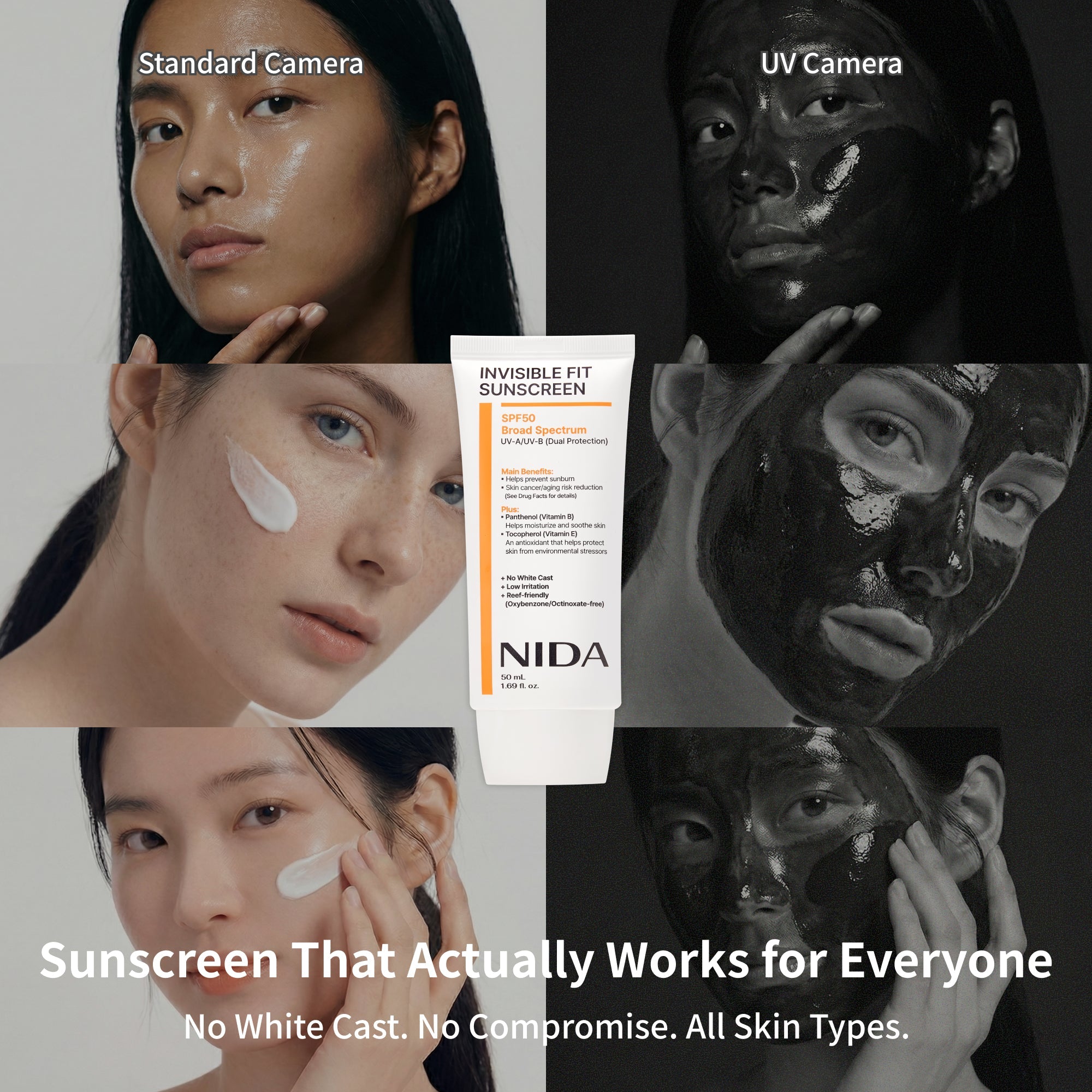 NIDA Invisible Fit Sunscreen for Face & Body